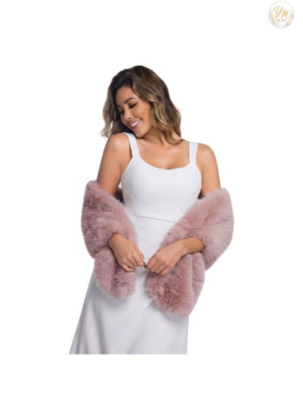 Faux Fur Shawl Wrap Winter Scarf Women Wedding Bridal Neck Warmer